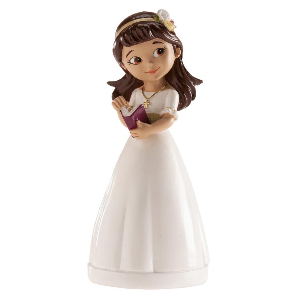 Figura para Bolo de Comunhão Menina com Livro