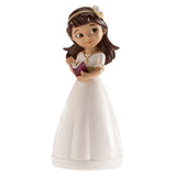 Figura para Bolo de Comunhão Menina com Livro