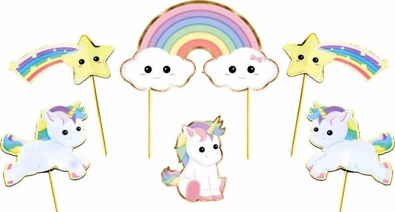 Unicorn and Rainbow Topper