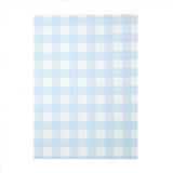 White and Blue Checkered Paper Bags
