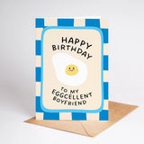 Postal Happy Birthday Eggcellent Boyfriend