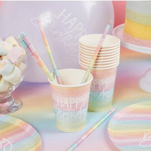 Copos Rainbow Pastel