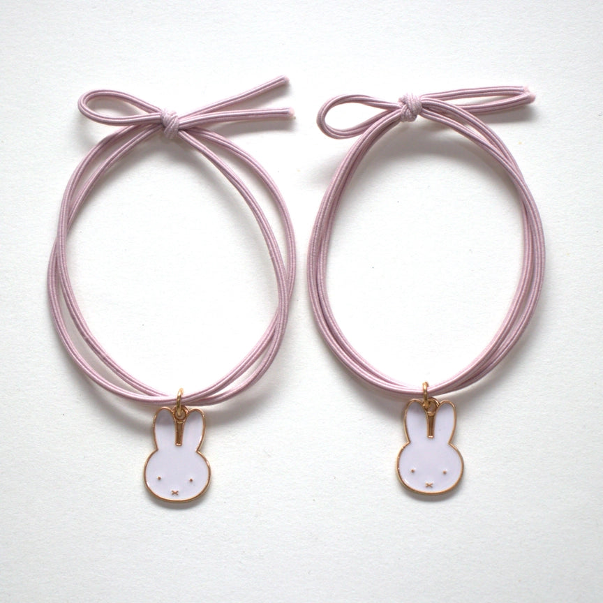 Duo Pulseiras & Elásticos de Cabelo Miffy - Rosa