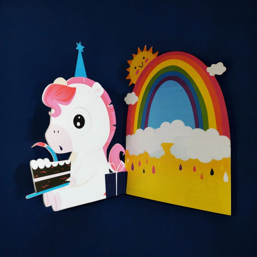 Postal Happy Birthday Unicórnio