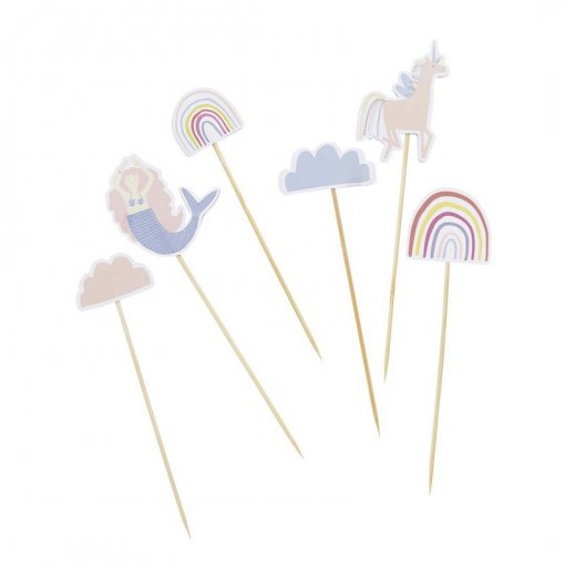 Topos de Bolo Rainbow Party