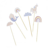 Topos de Bolo Rainbow Party
