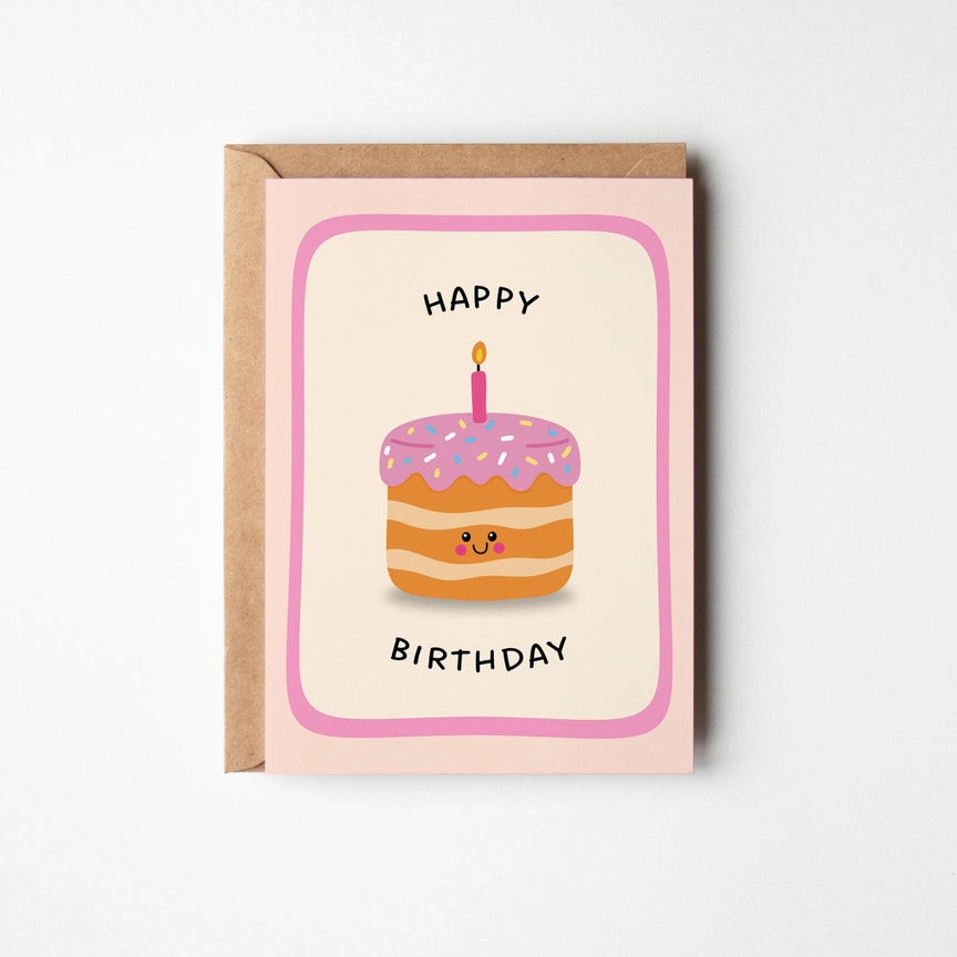 Postal Happy Birthday Cake