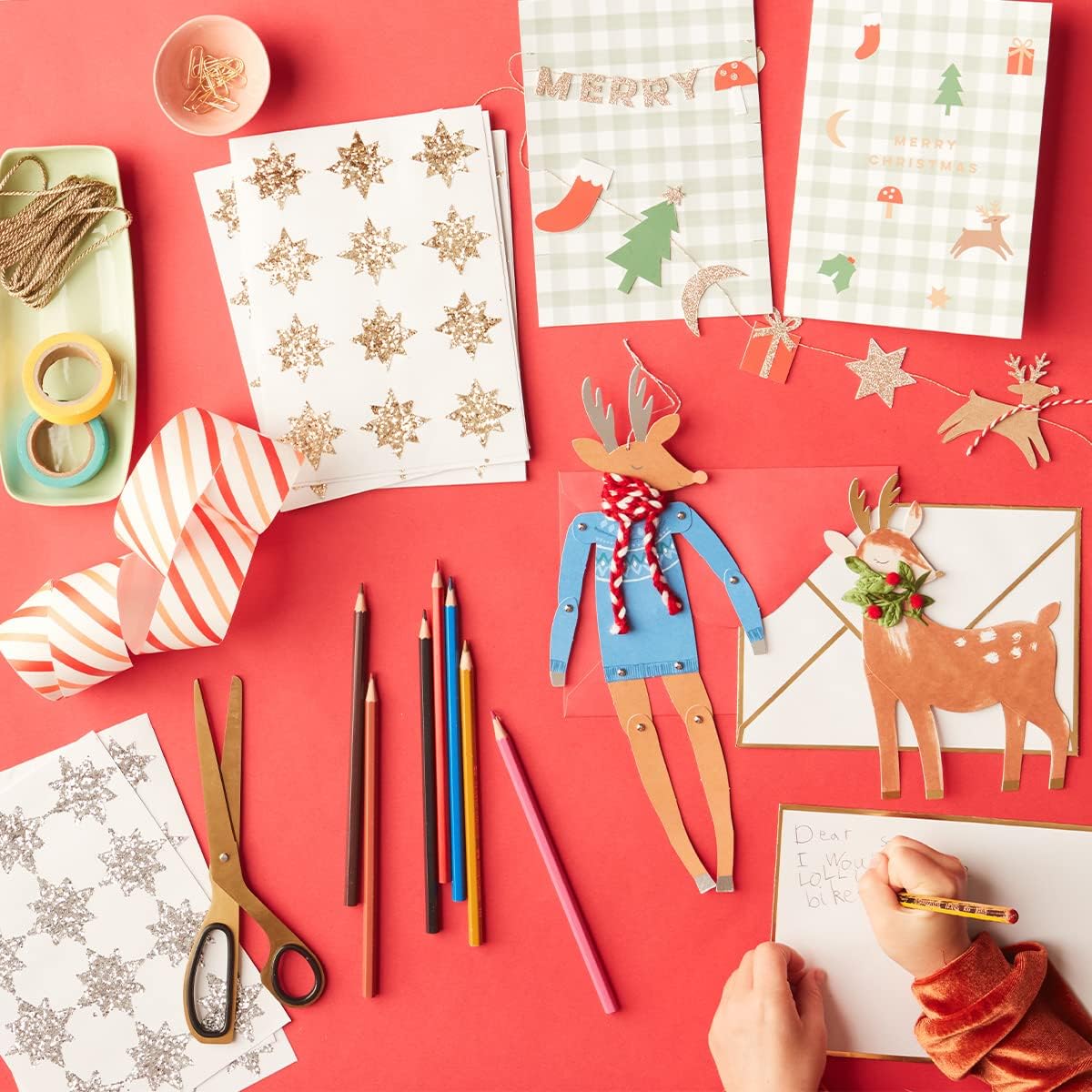 Calendário do Advento com adesivos de gengibre