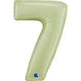 Olive Green Number Foil Balloon