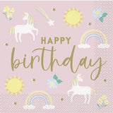 Guardanapos Happy Birthday Unicórnio