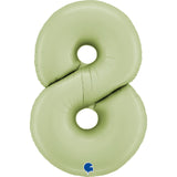 Olive Green Number Foil Balloon