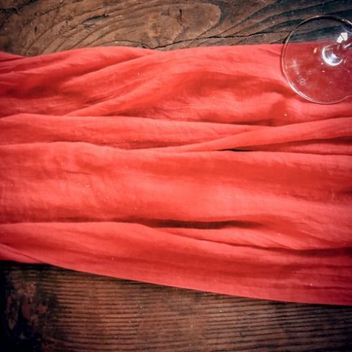 Corredor de mesa Vermelho de Musselina