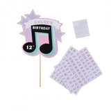 Customizable Musical Note Let's Dance Party Cake Topper