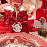 Laços de Juta Vermelho e Dourado