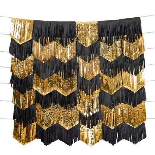 Grinaldas Pretas e Douradas Metálicas