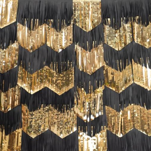 Grinaldas Pretas e Douradas Metálicas