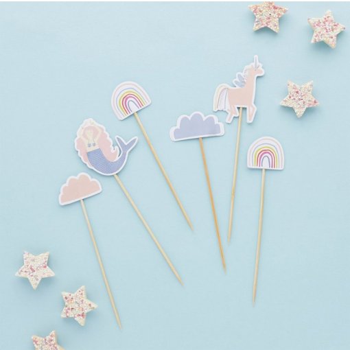 Topos de Bolo Rainbow Party