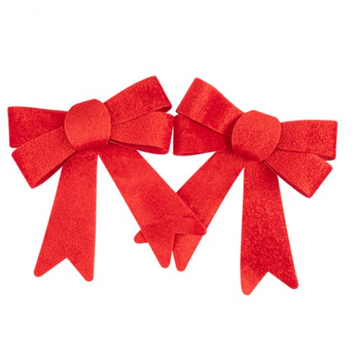 Laços de Veludo Vermelho Brilhante