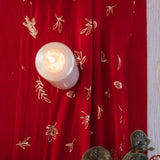 Corredor de Mesa Musselina Vermelho e Dourado