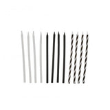 Velas de Aniversário 15cm Pretas