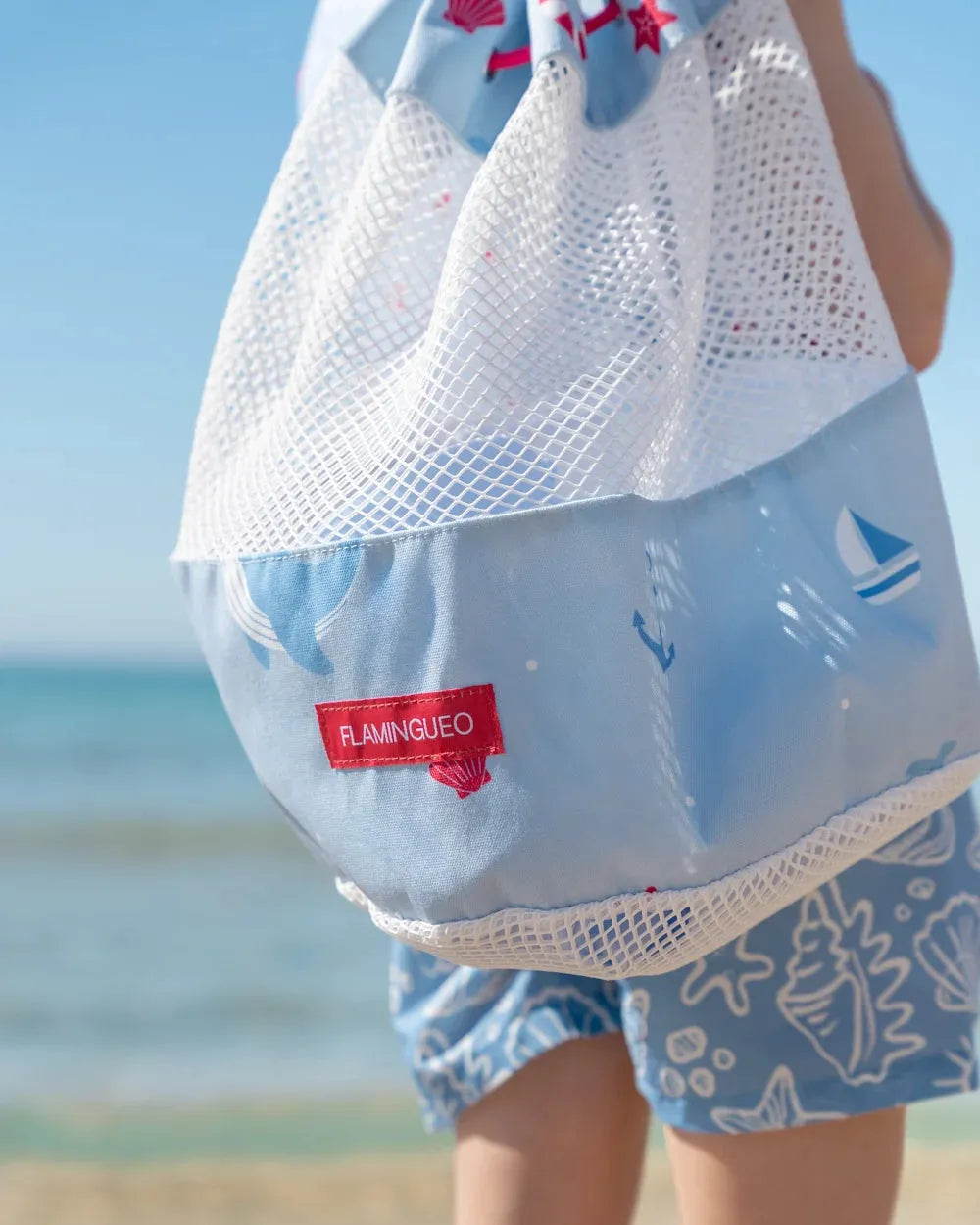 Mochila de Praia com Rede Baleias