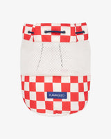 Mochila de Praia com Rede Xadrez Vermelha