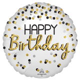 Balão Foil Satin Happy Birthday