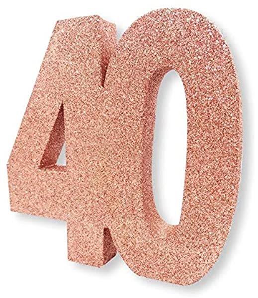 Centro de Mesa Glitter Rosa Gold 40