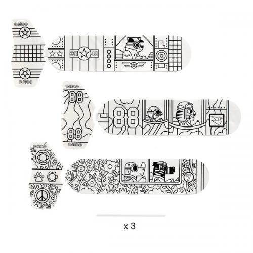 No Céu - Jogo de 3 Aviões para Colorir