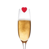 Conjunto de 6 Marcadores de Bebidas - Coração