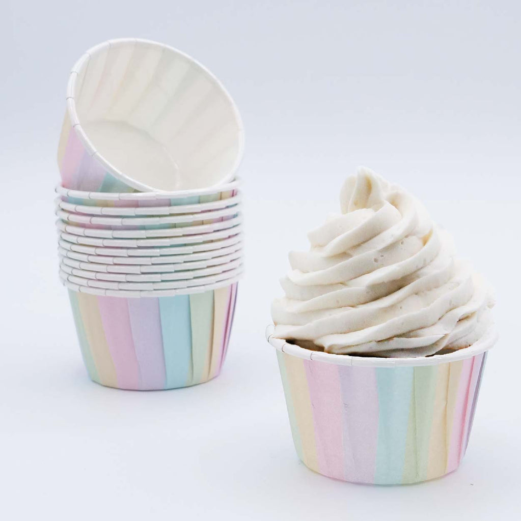 Formas cupcake Arco-íris Pastel