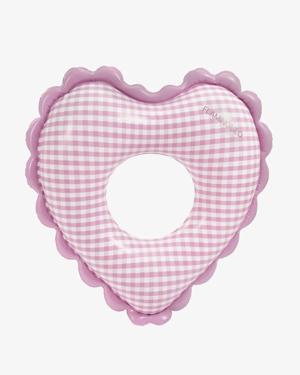 Boia Insuflável Coração Xadrez Rosa