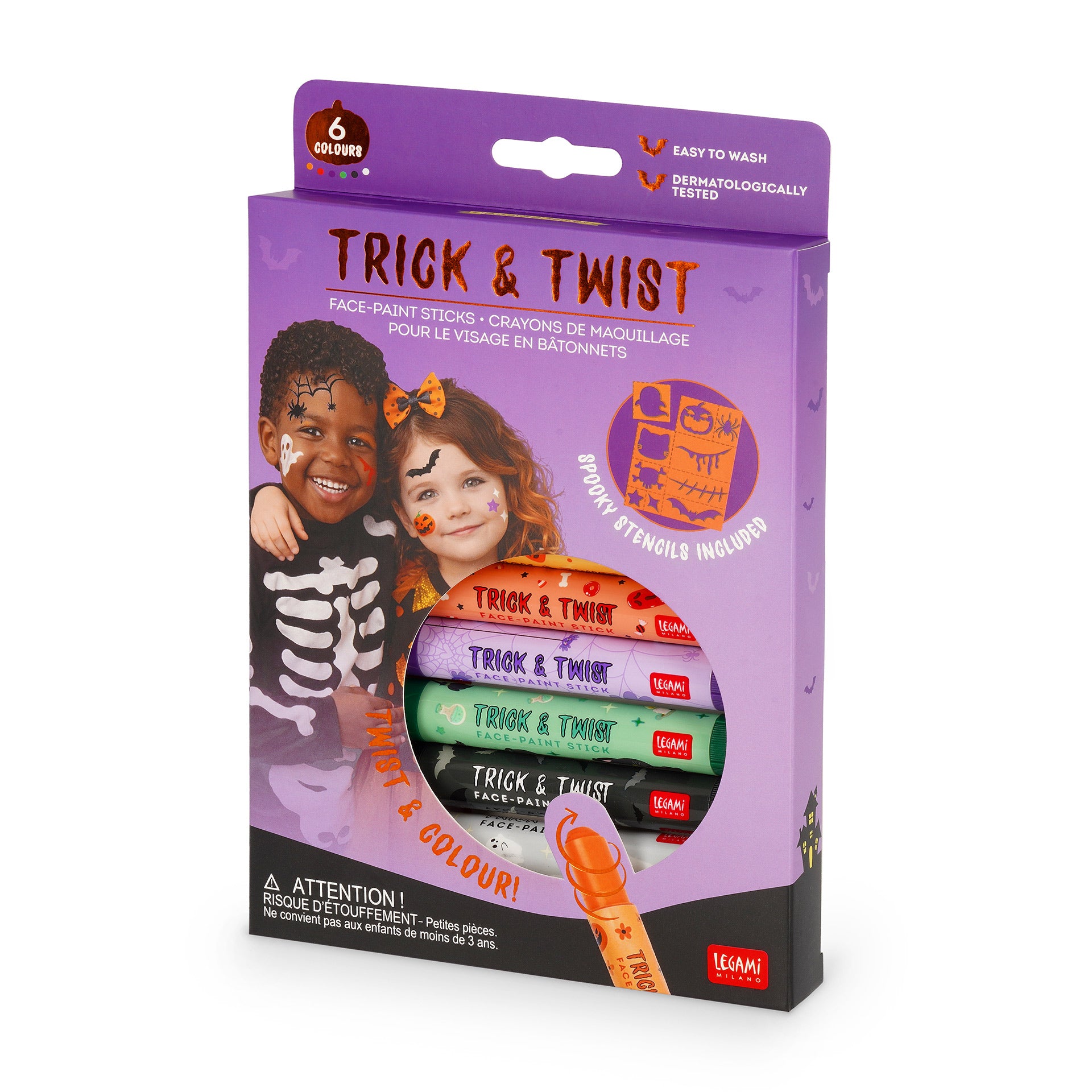 Conjunto de Seis Canetas de Pintura Facial – Trick & Twist