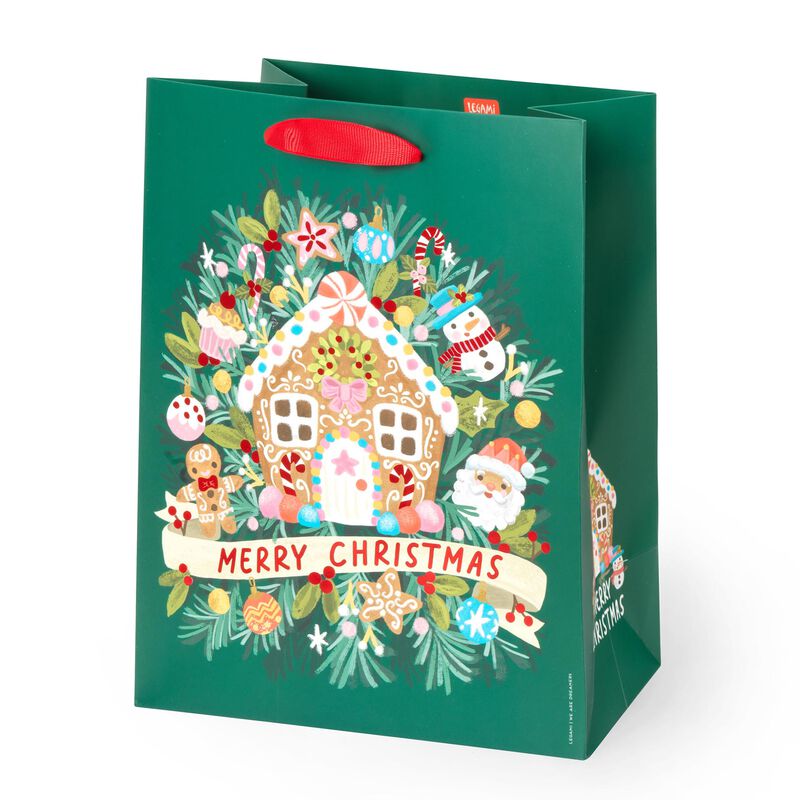 Saco de Natal Gingerbread House - Grande