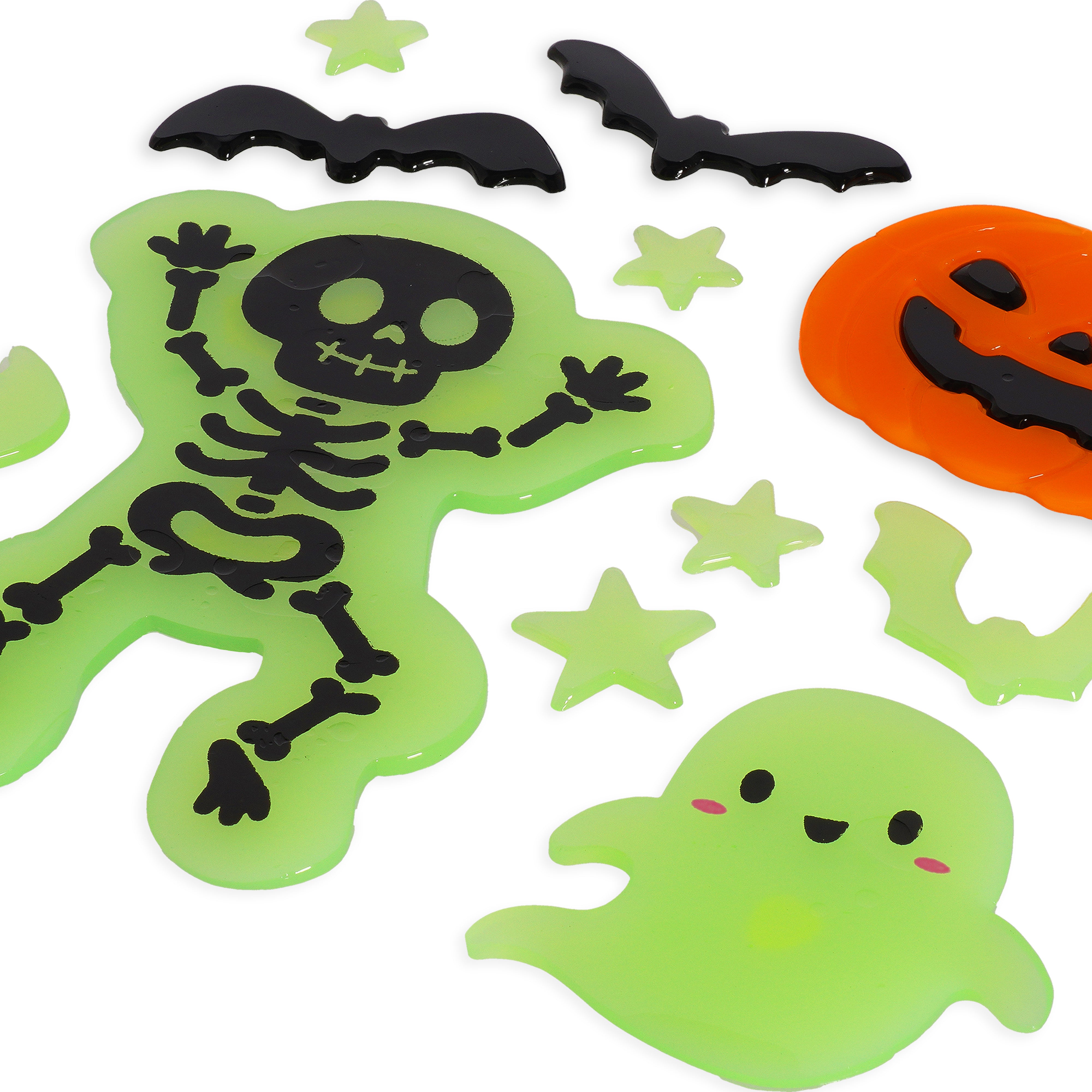 Conjunto de Adesivos de Gel para Janela – Skeleton