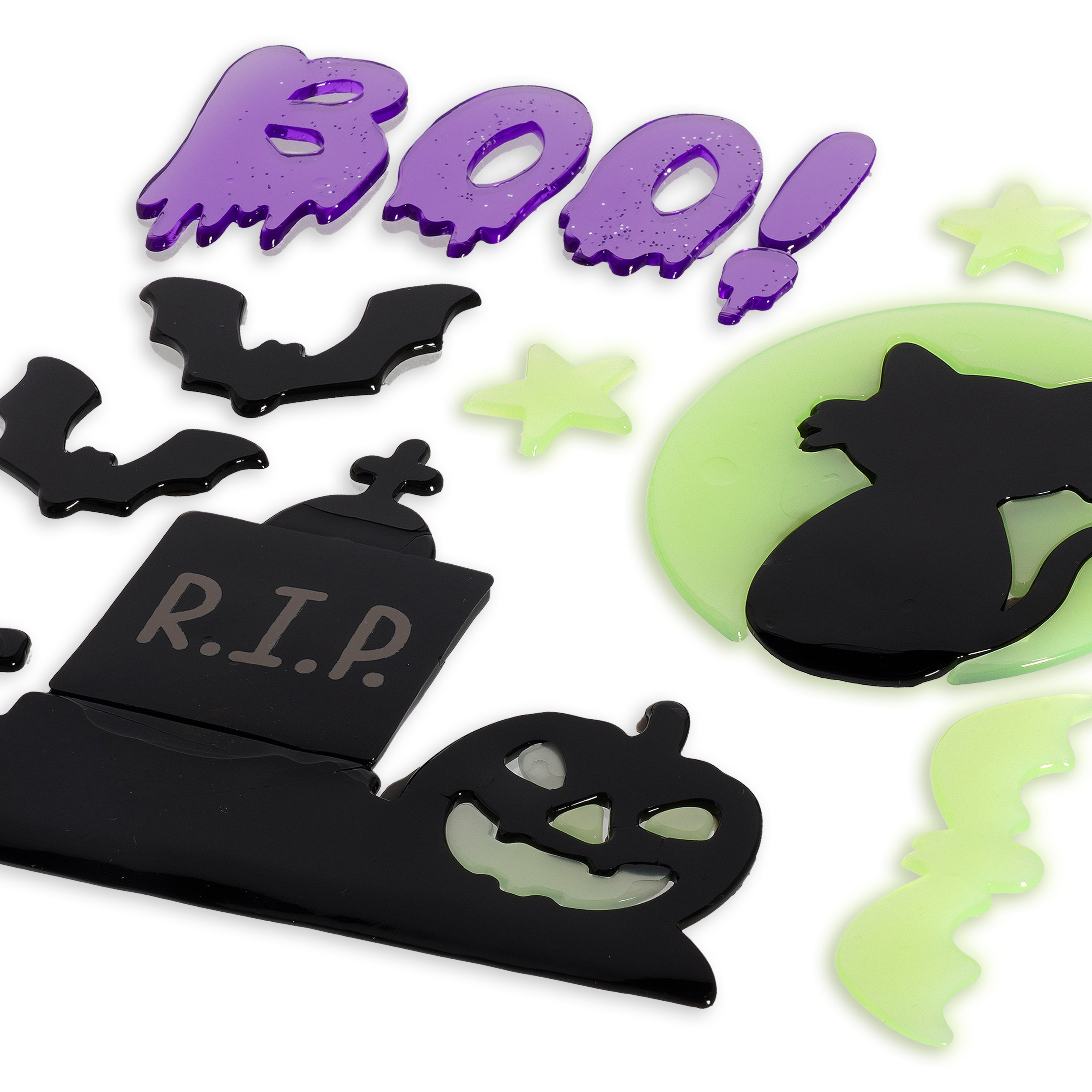 Conjunto de Adesivos de Gel para Janela – Boo!