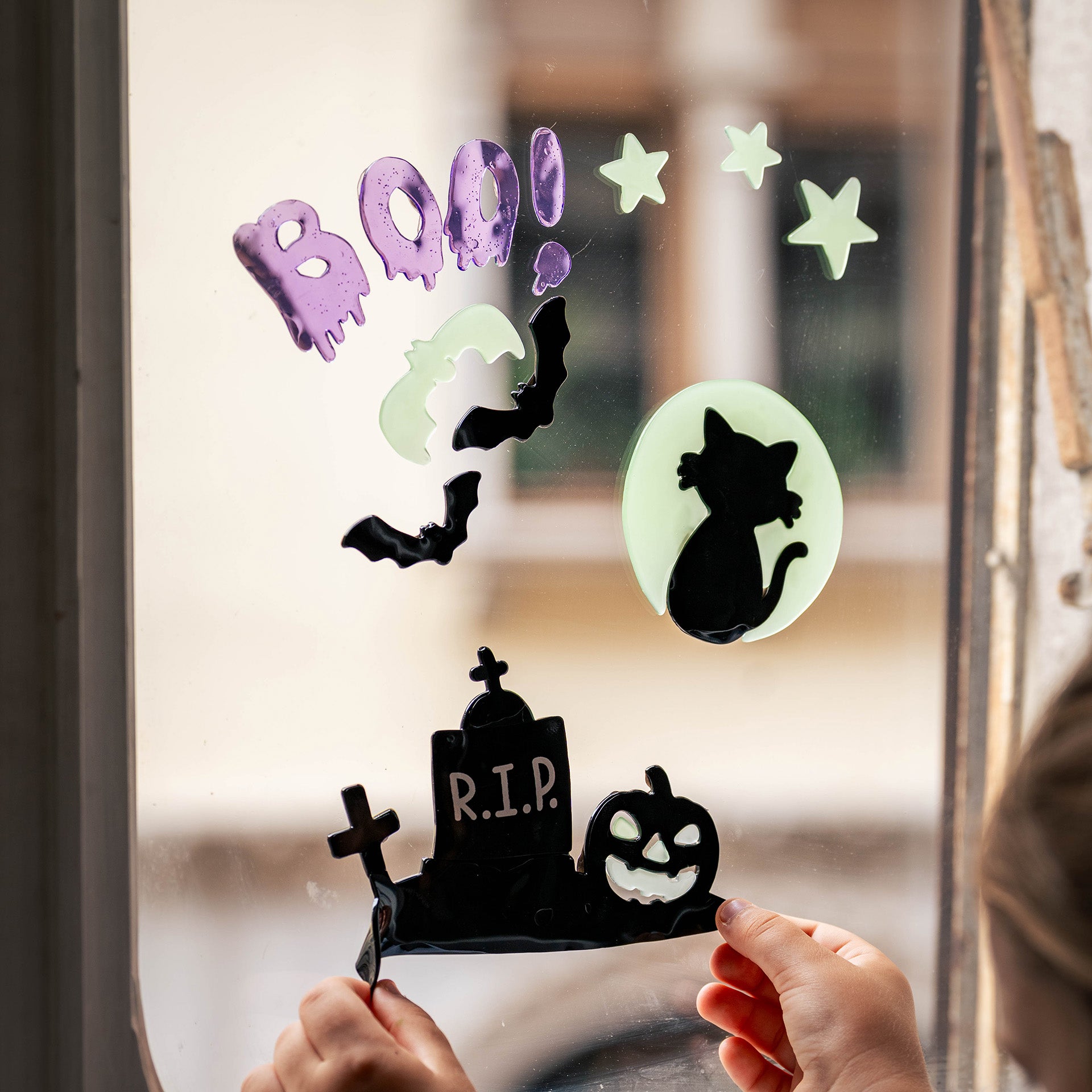 Conjunto de Adesivos de Gel para Janela – Boo!