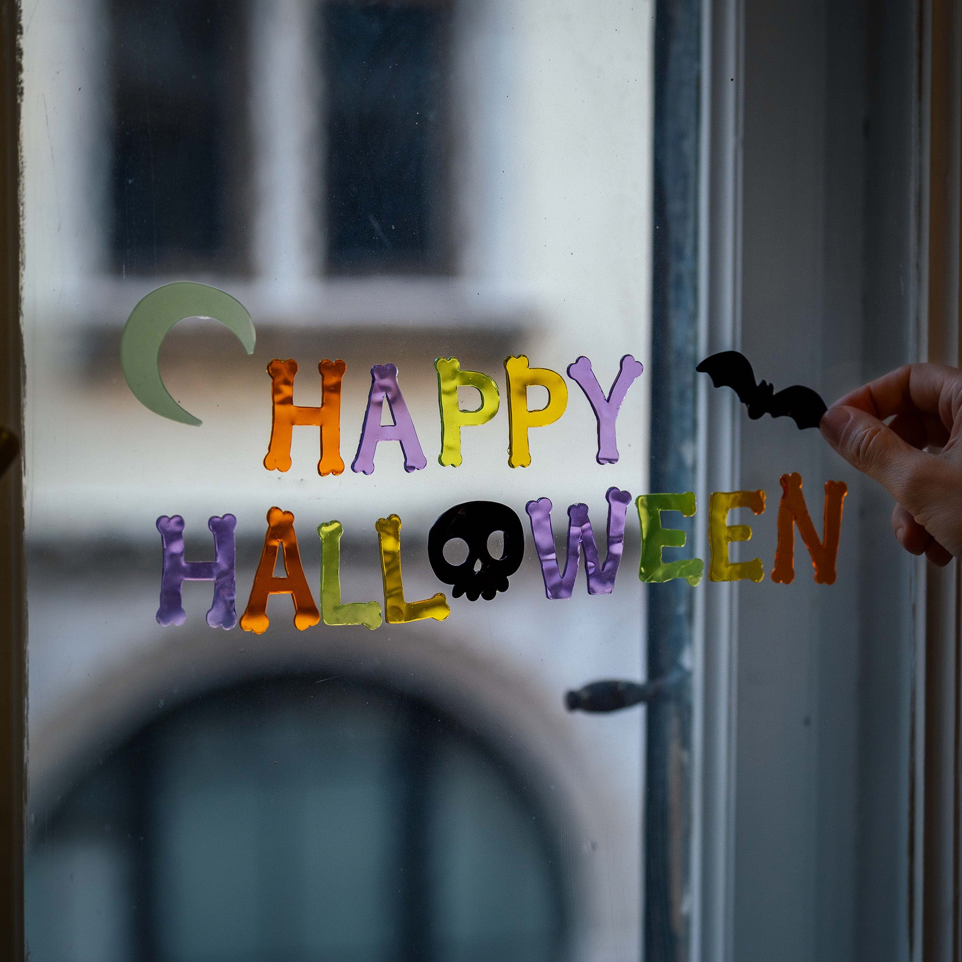 Conjunto de Adesivos de Gel para Janela – Happy Halloween