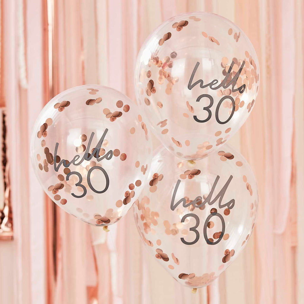 Hello 30 Birthday Balloons