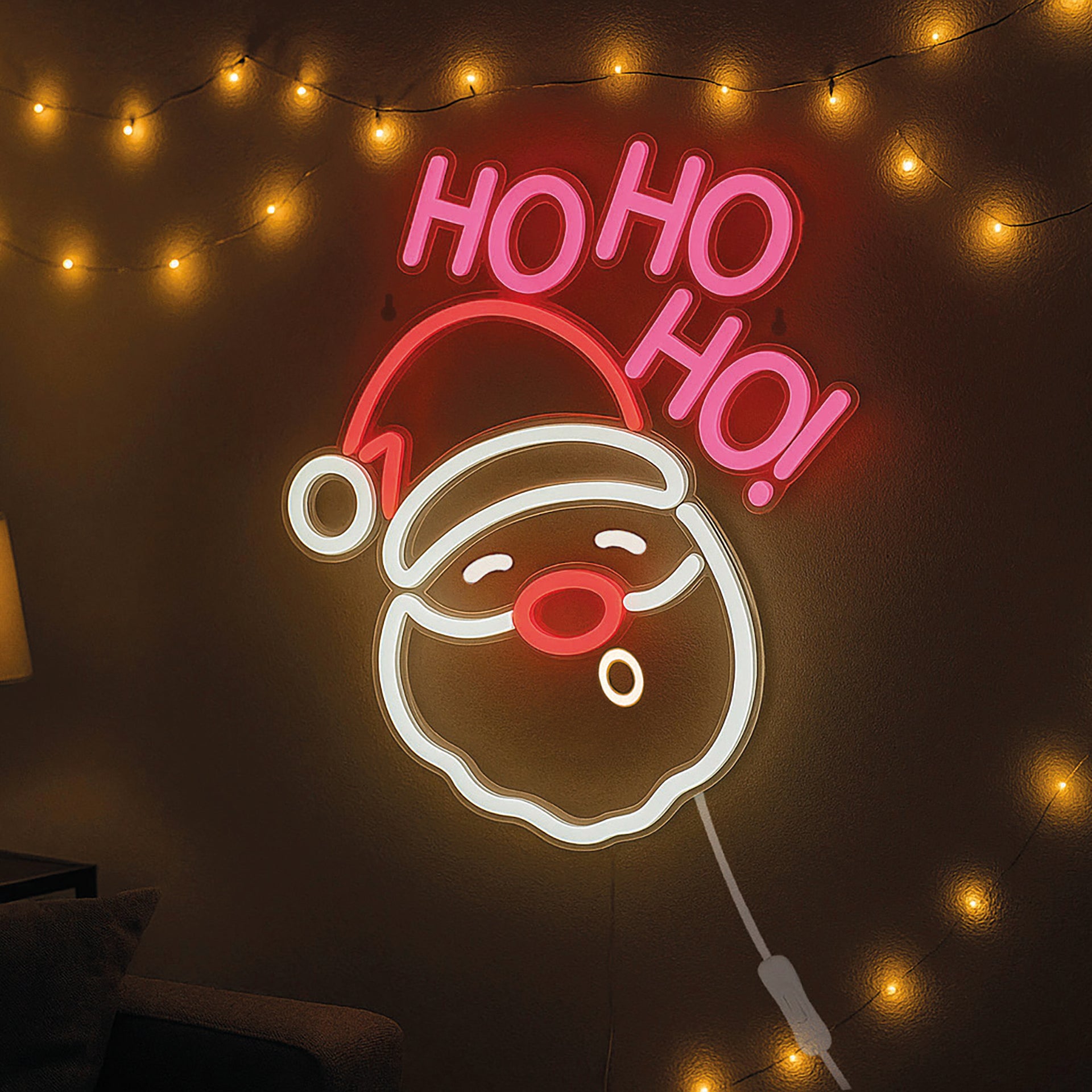 Lâmpada LED com efeito neon - Pai Natal
