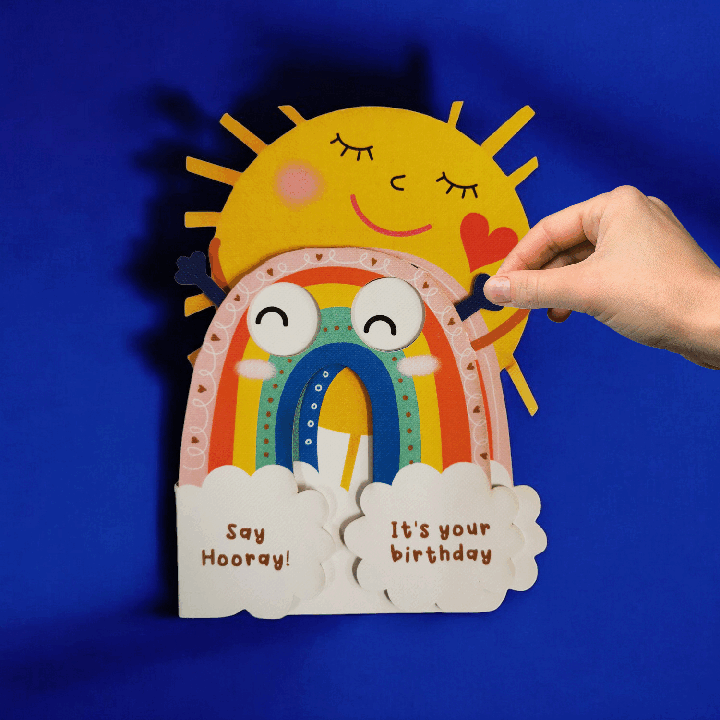 Postal Happy Birthday Rainbow