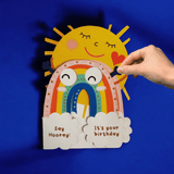 Postal Happy Birthday Rainbow