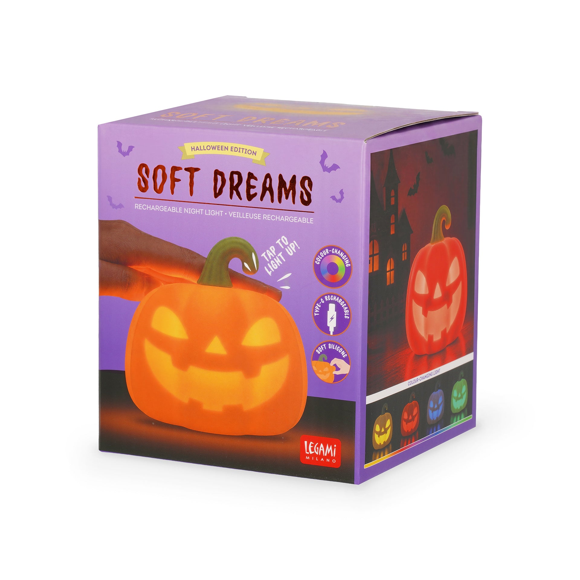 Luz LED Recarregável de Silicone – Pumpkin
