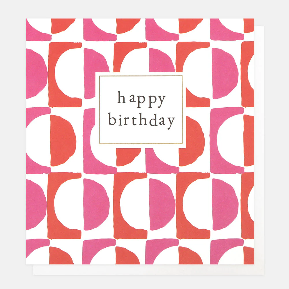 Postal Happy Birthday Geometric