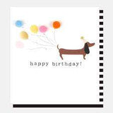 Happy Birthday Dog Pompoms Postcard