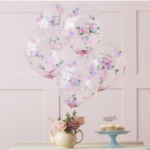 Balões Latex Confettis Florais