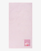 Toalha Infantil Xadrez Rosa