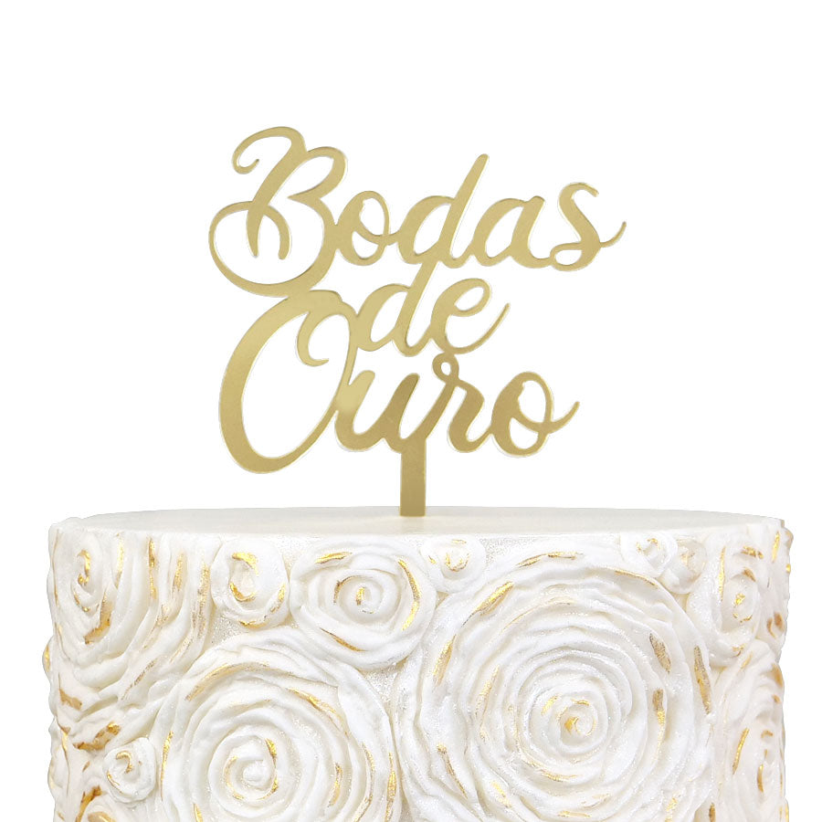 Topper Ouro Bodas de Ouro