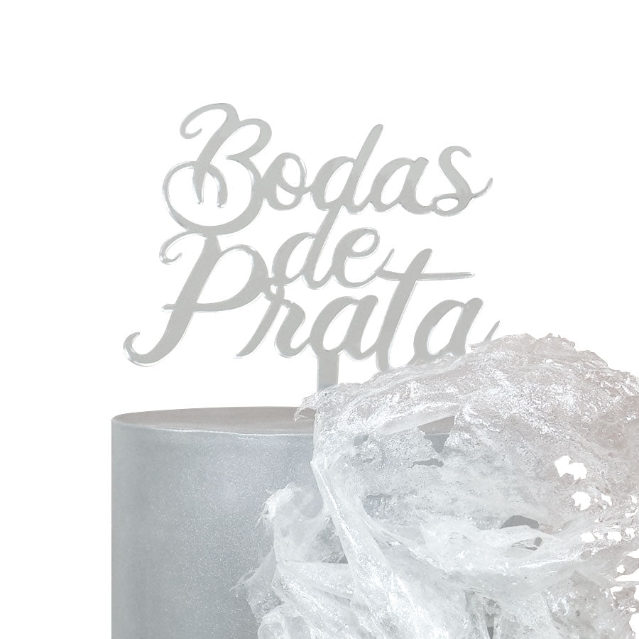 Topper Ouro Bodas de Prata