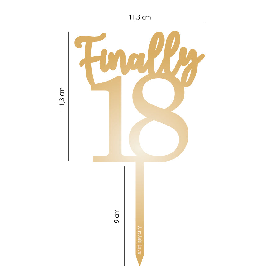 Gold Topper "Finally 18"